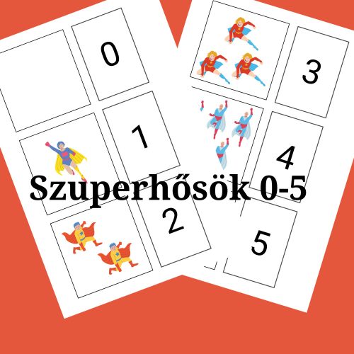 Szuperhősök (számlálás  0-5-ig)