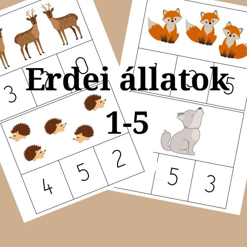 Erdei állatok (számlálás 0-5ig)